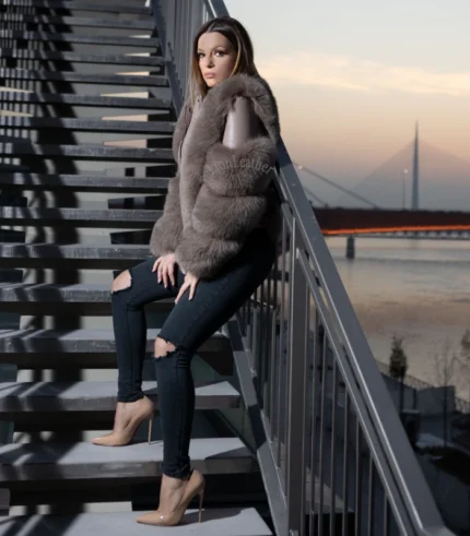 Bunda od prirodne kože i krzna