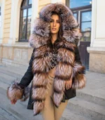 Lux parka sa bogatim prirodnim krznom