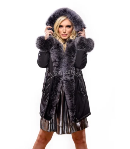 Ženska parka jakna sa prirodnim krznom – Stefani