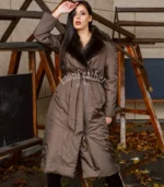 Elegantni kaput sa prirodnim krznom Teodora - 03C