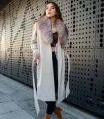 Kašmir kaput sa bogatim prirodnim krznom - Hana