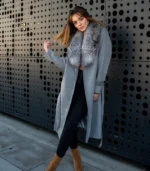 Kašmir kaput sa bogatim prirodnim krznom - Nina