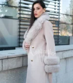 Kašmir kaput sa prirodnim krznom Irena - 01N