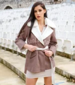 Kašmir kaput sa prirodnim krznom Irena - 06N