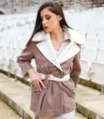 Kašmir kaput sa prirodnim krznom Irena - 06N