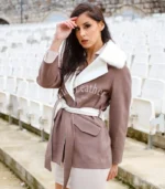 Kašmir kaput sa prirodnim krznom Irena - 06N