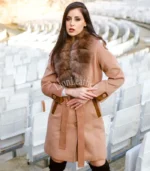 Kašmir kaput sa prirodnim krznom Irena - 09N