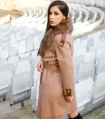 Kašmir kaput sa prirodnim krznom Irena - 09N