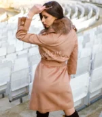 Kašmir kaput sa prirodnim krznom Irena - 09N