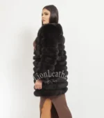 Luxury bunda sa prirodnim krznom - Mina Black