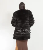 Luxury bunda sa prirodnim krznom - Mina Black