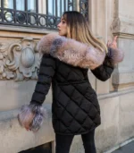 Parka sa bogatim prirodnim krznom - Ana