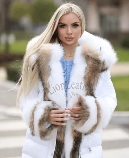 Parka sa bogatim prirodnim krznom - Jana