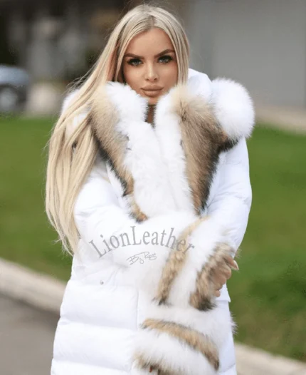 Parka sa bogatim prirodnim krznom - Jana