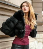 Ženska bunda sa prirodnim krznom - Andrea 012C