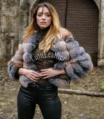 Ženska bunda sa prirodnim krznom - Andrea 013C