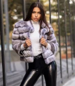 Ženska bunda sa prirodnim krznom - Andrea 014C