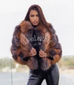 Ženska bunda sa prirodnim krznom - Andrea 015C