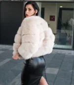 Ženska bunda sa prirodnim krznom - Andrea 017C
