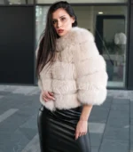 Ženska bunda sa prirodnim krznom - Andrea 017C
