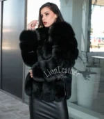 Ženska bunda sa prirodnim krznom - Andrea 018C