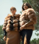 Ženska bunda sa prirodnim krznom - Andrea 03C - Slika 3