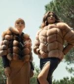 Ženska bunda sa prirodnim krznom - Andrea 03C