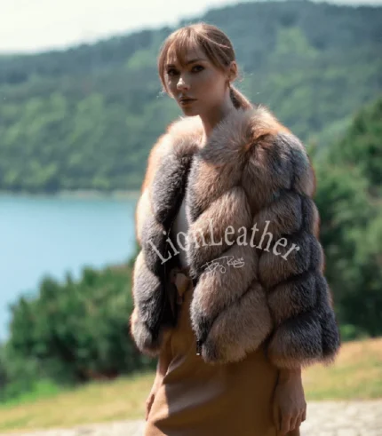 Ženska bunda sa prirodnim krznom - Andrea 06C