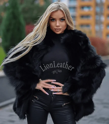 Ženska bunda sa prirodnim krznom - Andrea 08C