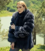 Ženska bunda sa prirodnim krznom - Draga 02B