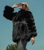 Ženska bunda sa prirodnim krznom - Draga 04B