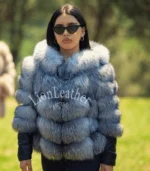 Ženska bunda sa prirodnim krznom - Draga 07B