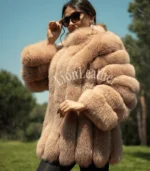 Ženska bunda sa prirodnim krznom - Draga 08B