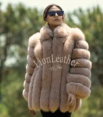 Ženska bunda sa prirodnim krznom - Draga 08B