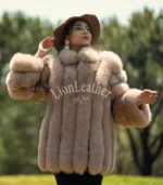 Ženska bunda sa prirodnim krznom - Draga 08B