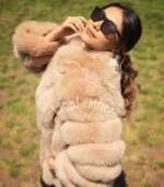 Ženska bunda sa prirodnim krznom - Draga 08B