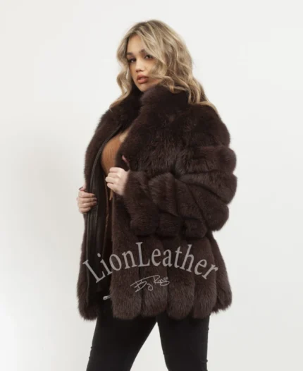 Ženska bunda sa prirodnim krznom - IVONA