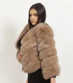 Ženska bunda sa prirodnim krznom - Mina Brown