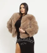 Ženska bunda sa prirodnim krznom - Mina Brown