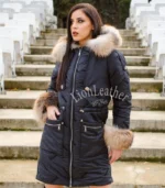 Ženska parka sa prirodnim krznom - Iskra 012C