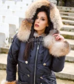 Ženska parka sa prirodnim krznom - Iskra 012C