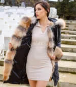 Ženska parka sa prirodnim krznom - Iskra 012C