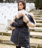 Ženska parka sa prirodnim krznom - Iskra 012C