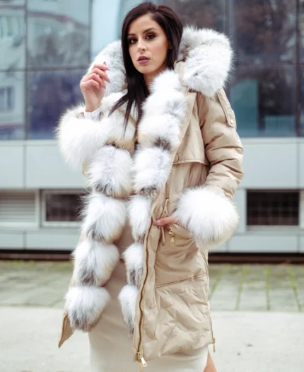 Ženska parka sa prirodnim krznom - Iskra 05C