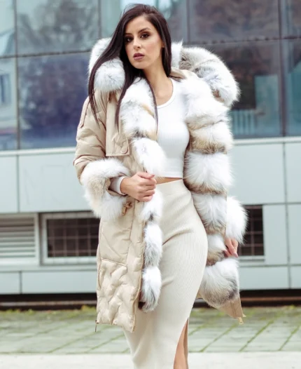 Ženska parka sa prirodnim krznom - Iskra 05C