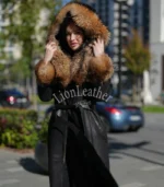 Ženski monton sa prirodnim krznom Milena - 04B - Slika 2