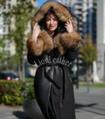 Ženski monton sa prirodnim krznom Milena - 04B - Slika 3